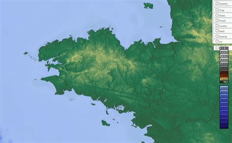 Carte De La Bretagne Administrative Villes Relief Départements