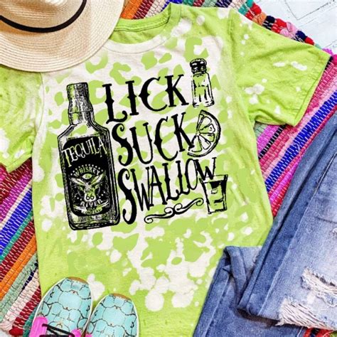Lick Suck Swallow Tequila Graphic Tshirt Unisex Etsy