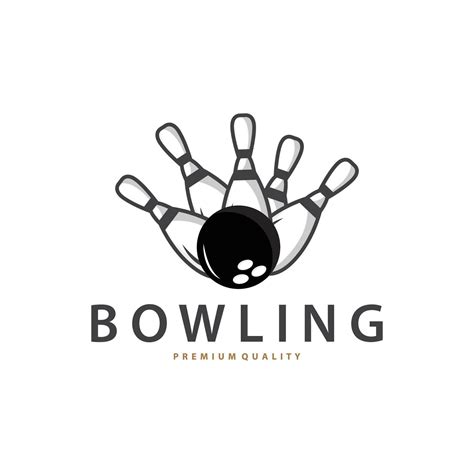 Bowling Sports Club Logo Bowling Ball And Pin Design Vector Tournament