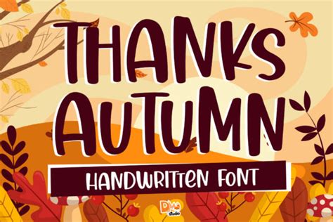 Thanks Autumn Font By Dmletter31 · Creative Fabrica