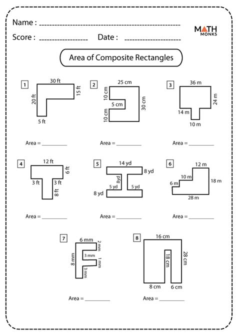 Surface Area And Volume Of Composite Figures Worksheet