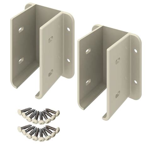 5 1/2 x 1 1/2assembly: Veranda Tan Vinyl Fence Bracket Kit-116102 - The Home Depot