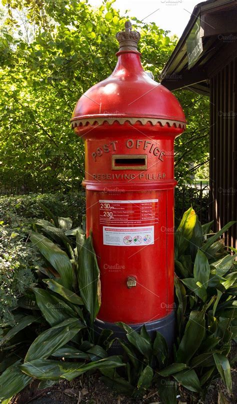 Old Red Pillar Box In Melbourne Vintage Mailbox Post Box Antique