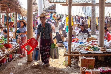 Colourful Street Markets In Myanmar Burma