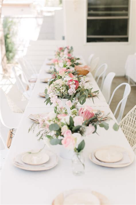 Make sure to save white for the bride. blush floral bridal shower - almost makes perfect
