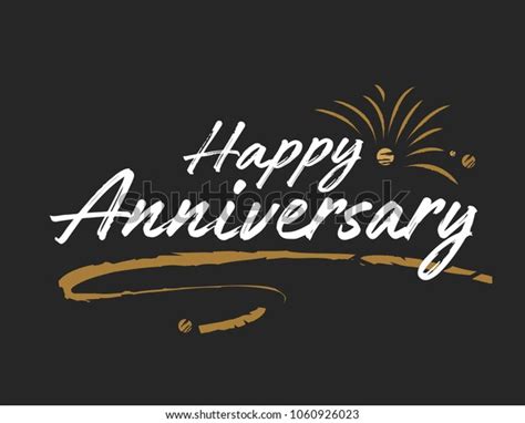 Happy Anniversary Card Beautiful Greeting Banner Stock Vector Royalty