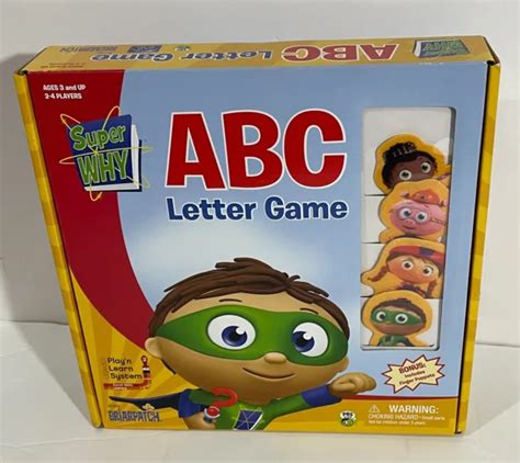 Briarpatch 1333 Super Why Abc Letter Game Playn Learn System Board