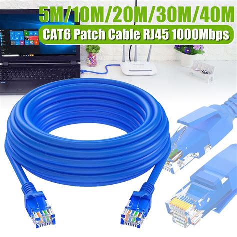 Cat6 Ethernet Cable Rj45 1000mbps Networking Patch Lead Cable 5m10m
