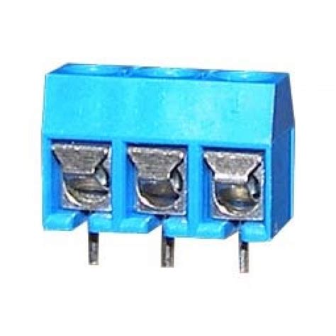 Pcb Screw Terminal Block Connector 3p 300v16a Kf301 3p 1 2 Blue 10mm