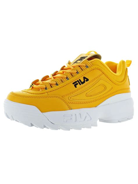 Fila Womens Disruptor Ii Premium Leather Padded Insole Sneakers