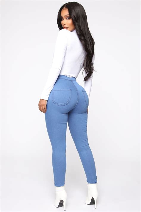 Super High Waist Denim Skinnies Medium Blue Sexy Jeans Girl Sexy Women Jeans Tight Jeans Girls