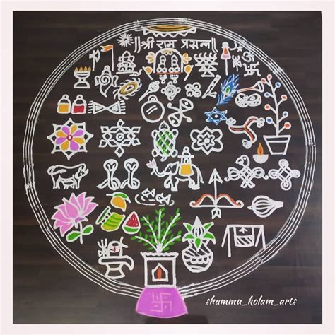 Kolam Rangoli Designs Sacred Symbols Ancient Symbols Marriage Symbols