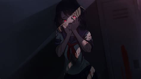 540x960 Resolution Short Brown Haired Female Anime Character Yandere
