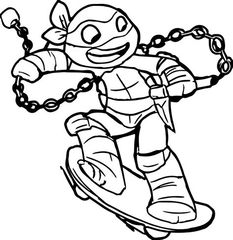 Are you searching for teenage mutant ninja turtles coloring pages for your little ones? Ninja Turtle Skateboarding Coloring Page - Free Printable ...