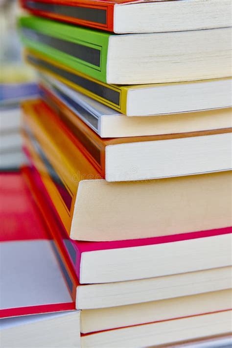 Stacked Colored Books Educational And Learning Background School