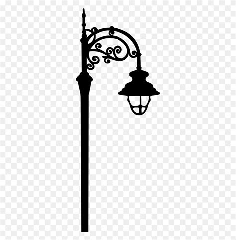 Flourish Street Lamp Silhouettesstencils Lamp Post Clipart Flyclipart
