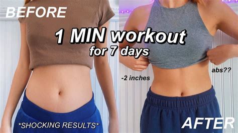 Smaller Waist In A Week I Did A 1 MINUTE Exercise For 7 Days