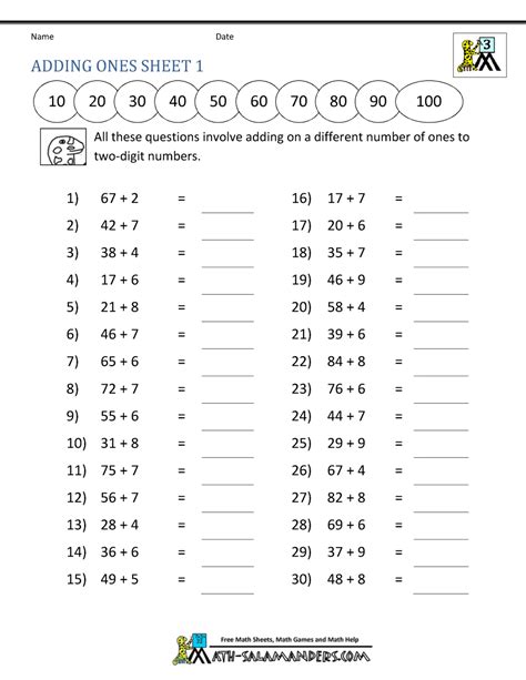 3rd Grade Math Addition Worksheets Worksheet Hero