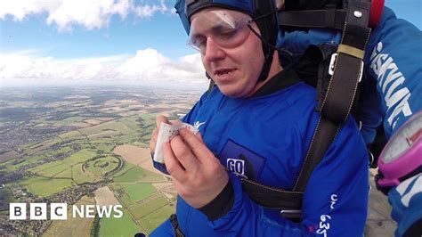 Magician Martin Rees Completes Tricks While Skydiving Over Old Sarum BBC News