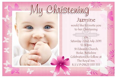 Girl Baptism Invitations Free Printable