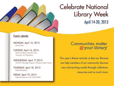 The international workers' day, also known as labour day or may day, is commemorated on the first day of may every year to honour and observe the attainments of the workers. National Library Week programming ideas | Library week ...