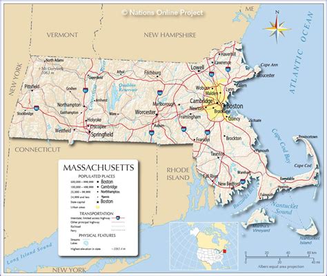 Reference Map Of Massachusetts Usa Massachusetts Map Map Massachusetts