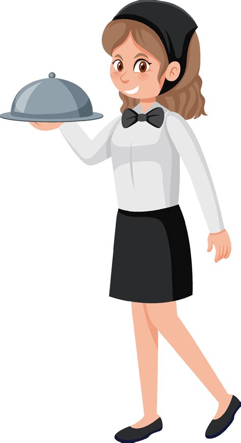 Waitress With Tray Clipart Heart