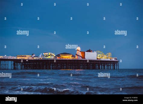 Brighton Pier At Night Brighton England Stock Photo Alamy