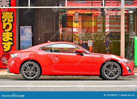 Red Toyota 86 Sports Car In Osaka Japan Editorial Photo Image Of