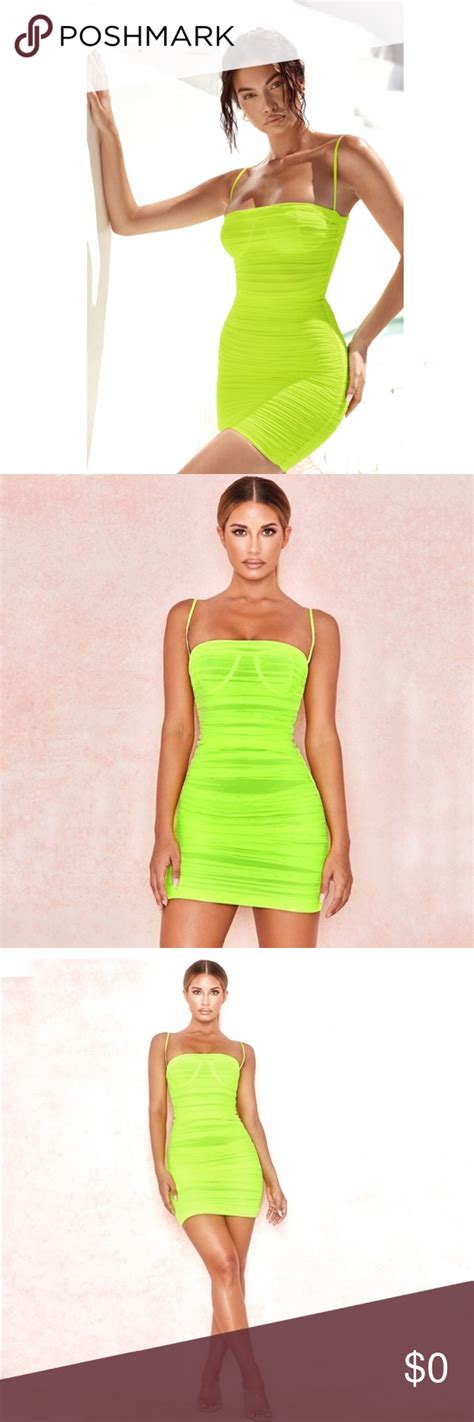 Ne N Green Mesh Cover Up Sexy Bodycon Mini Dress Clothes Design