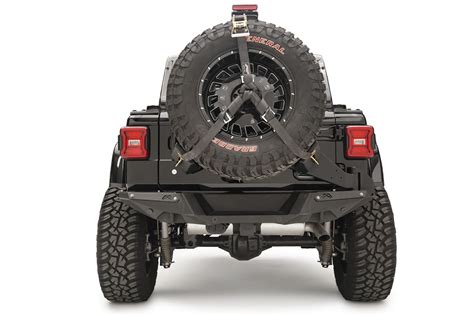 Fab Fours Jl2070 1 Slant Back Tire Carrier For 18 20 Jeep Wrangler Jl