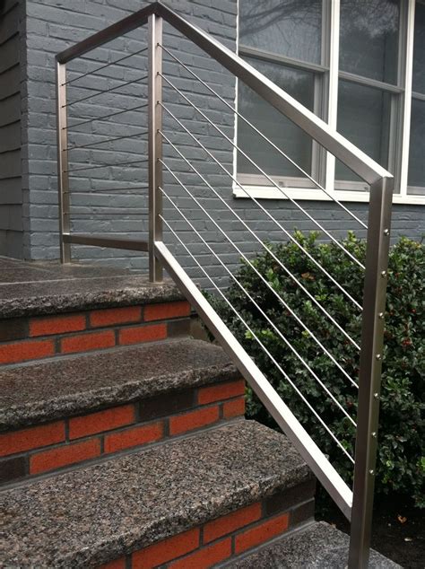 Stainless Steel Cable Stair Rails Outdoor Handrails Pinterest
