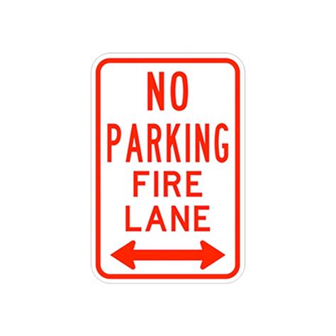 No Parking Fire Lane Double Arrow 12x18 Us Municipal