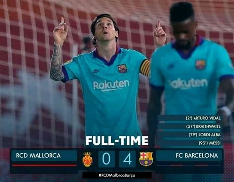 He started playing football in newell's old boys, where his father trained. FT: Mallorca 0-4 Barcelona, Lionel Messi Gets Two Assists ...