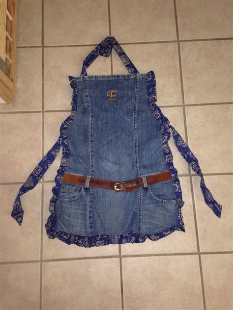 Denim Apron From Old Jeans Jeans Diy Old Jeans Denim Apron Overall