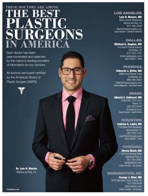 Dr Luis Macias The Best Plastic Surgeons In America Best Plastic Surgeons Plastic Surgery