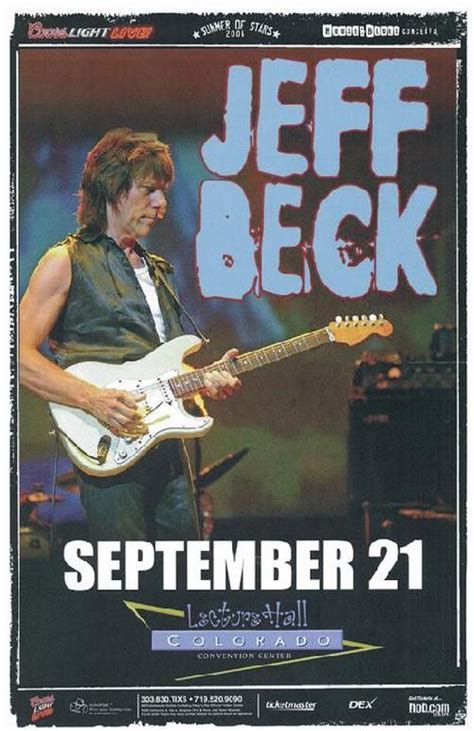 Posterscene Jeff Beck Denver 2006 Concert Posters Jeff Beck
