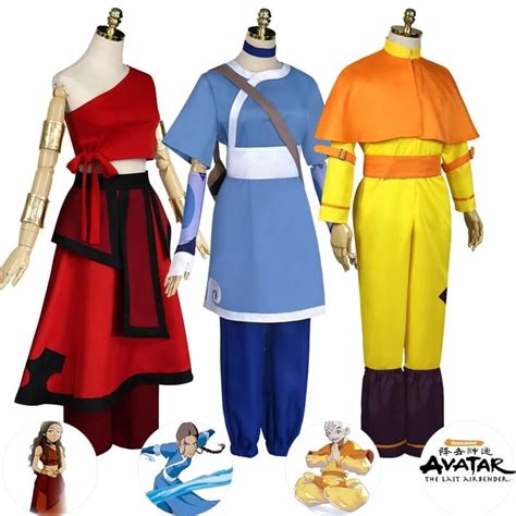 Anime Avatar The Last Airbender Katara Fire Nation Cosplay Costume Adult Women Halloween