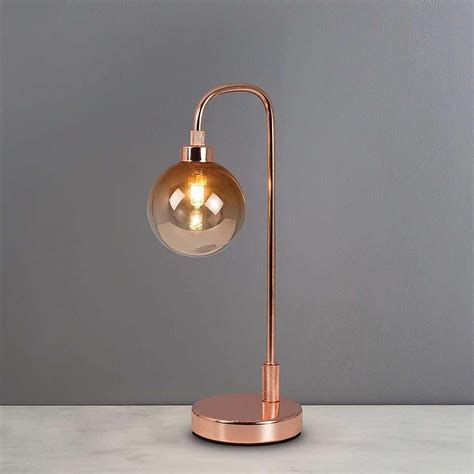 It features a stunning rose gold finish and marbleized white shades with spiraled cut glass to complete the timeless look. Tanner Copper Table Lamp | Dunelm #ModernHomeDecorRetro ...