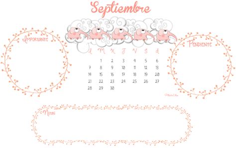 Pitis And Lilus Calendario Imprimible Y Fondo Pantalla Septiembre 2015