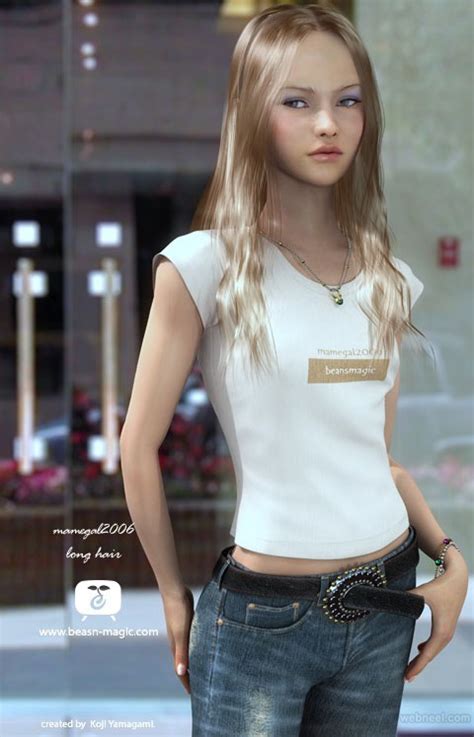 30 beautiful 3d girls character designs and models