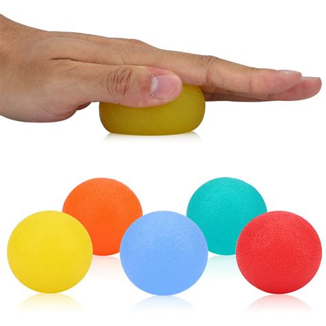 Yosoo Finger Exercise Balls Silicone Grip Balls Massage Therapy Hand Squeeze Eggs Kit For Hand