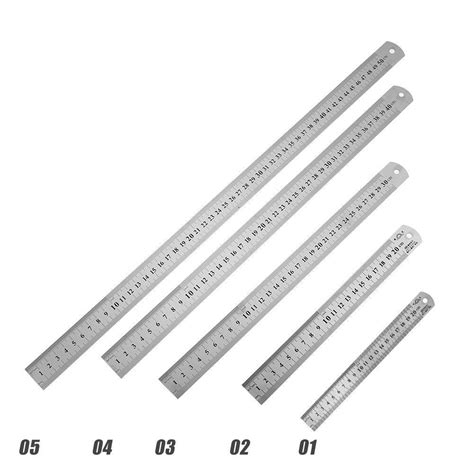 Stainless Steel Metal Ruler Metric Rule Precision Double Sided