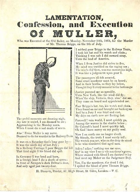 bonhams crime lamentation confession and execution of muller who was executed at the old