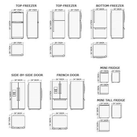 Autocad Blocks Refrigerator Top Front And Side View Download