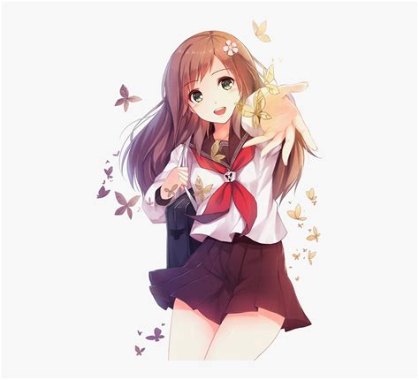 Anime Girl In A Uniform Render