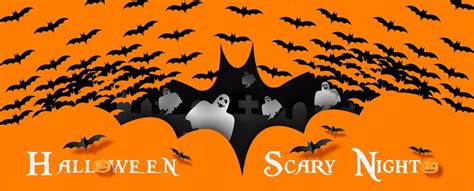 Premium Vector Halloween Scary Ghosts And Graveyard In A Giant Bat