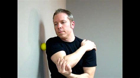 Shoulder Rotator Cuff Massage With Tennis Ball Youtube