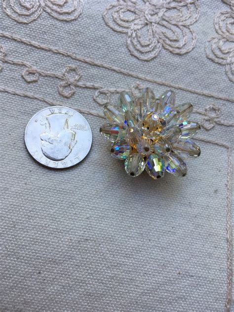 Aurora Borealis Brooch Pin Ab Brooch Pin Vintage Brooch Pin Etsy