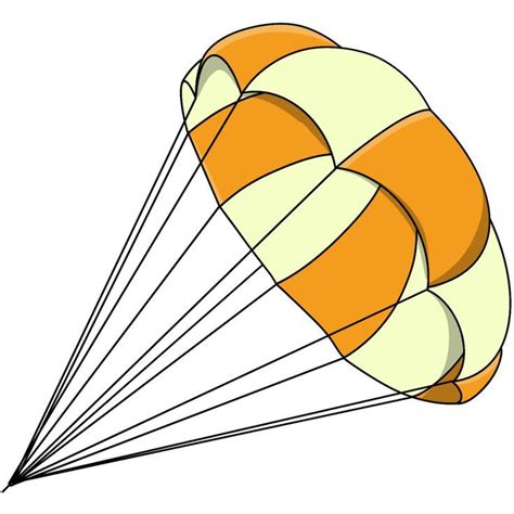 Parachute Parachute And Rowboard Flying Up Airdrop Parachute Jumping